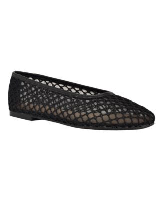 Calvin Klein Women's Delicate Woven Mesh Ballet Flats - Ivory Mesh | Macy's
