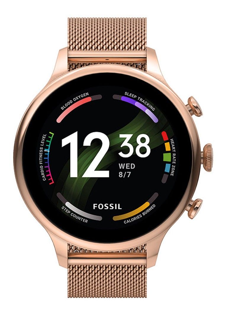 Fossil Gen 6 Touchscreen smartwatch FTW6082 • Roségoud • de Bijenkorf | De Bijenkorf (NL)