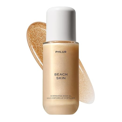 PHLUR Beach Skin Shimmering Body Oil, 4 Oz – Coconut, Vanilla & Sandalwood | With Ceramide-Rich... | Amazon (US)
