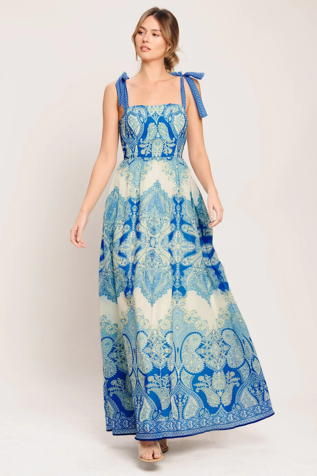 OCEAN TAPESTRY MAXI DRESS | Lady Black Tie