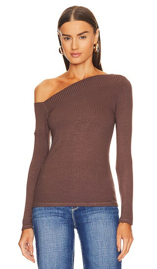 Off Shoulder Long Sleeve in Brownie | Revolve Clothing (Global)
