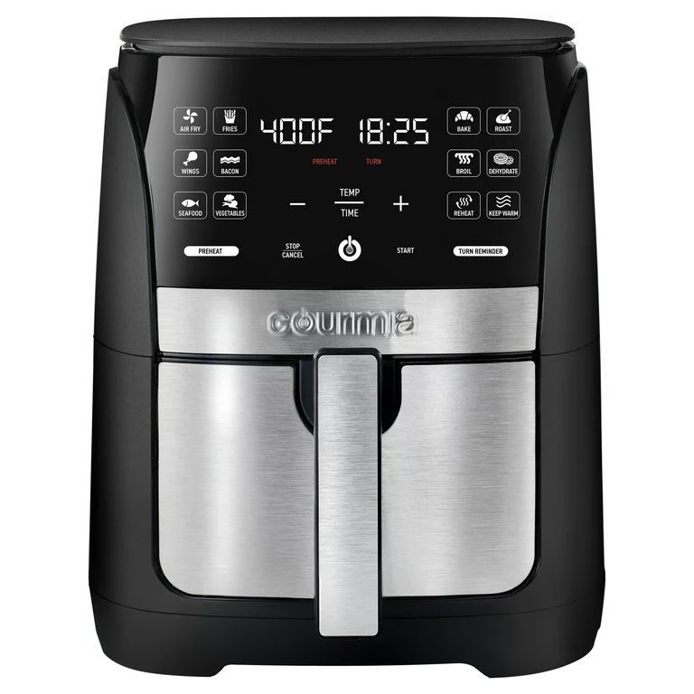 Gourmia 6 Qt Digital Air Fryer with Guided Cooking and 12 One-Touch Cooking Functions | Walmart (US)