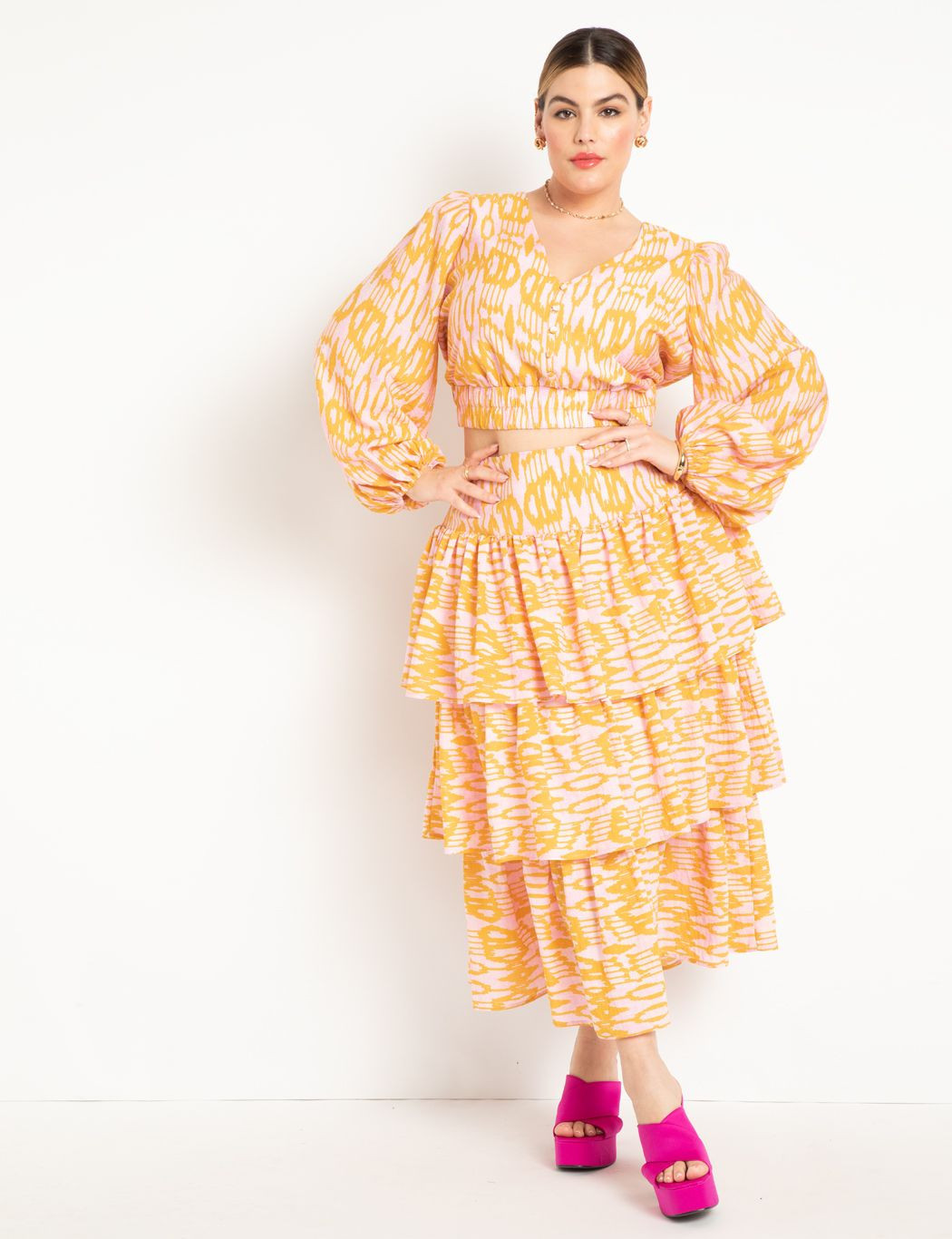 Organdy Tiered Skirt | Eloquii