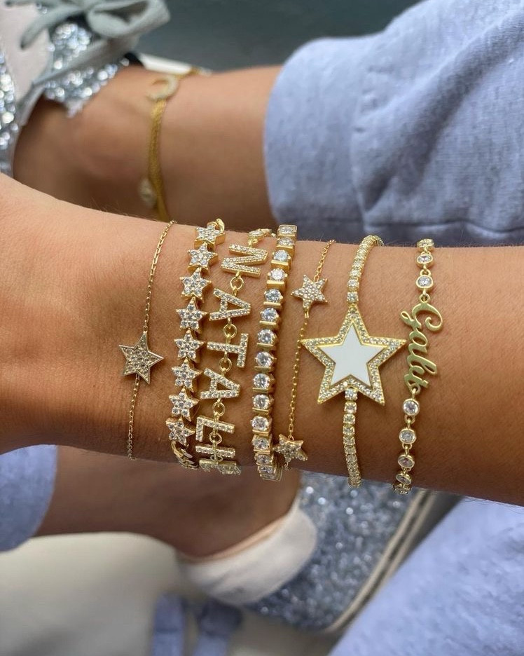 Bracelet stacks. Found a ton of good Amazon bracelets for the summer🌊🐚🏝️🌈⭐️