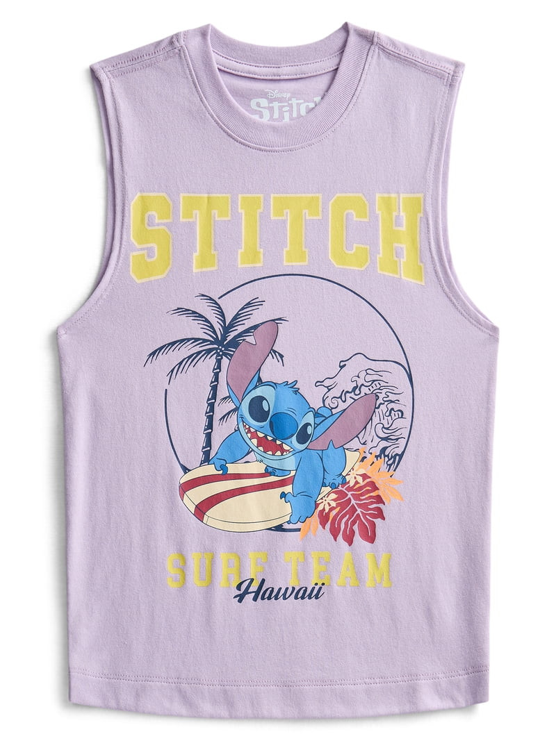 Lilo & Stitch Boys Surf Team Graphic Muscle Tank Top, Sizes 4-18 | Walmart (US)