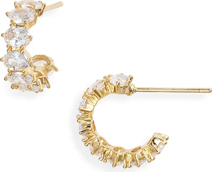 Cailin Cubic Zirconia Huggie Hoop Earrings | Nordstrom