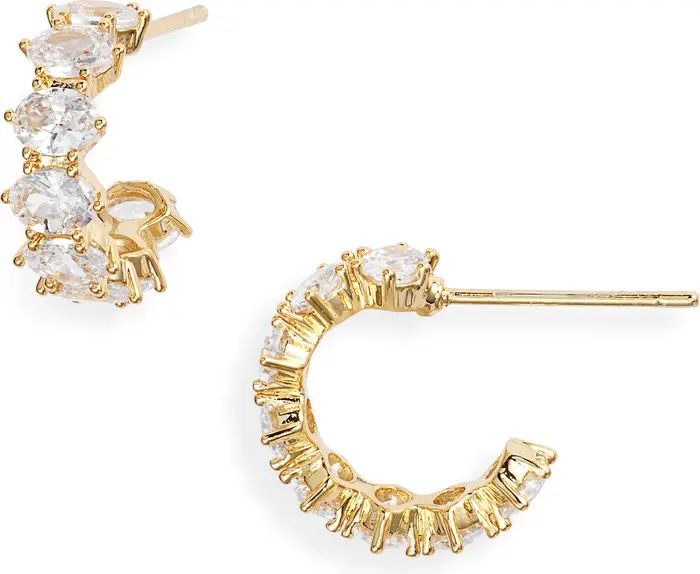 Cailin Cubic Zirconia Huggie Hoop Earrings | Nordstrom