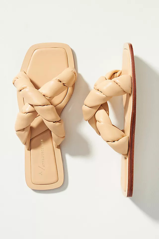 Twisted Puffed Slides | Anthropologie (US)