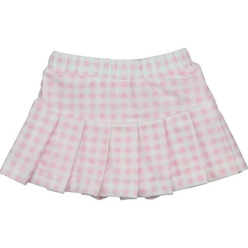 Pink Check Lycra Tennis Skirt - Shipping Early June | Cecil and Lou