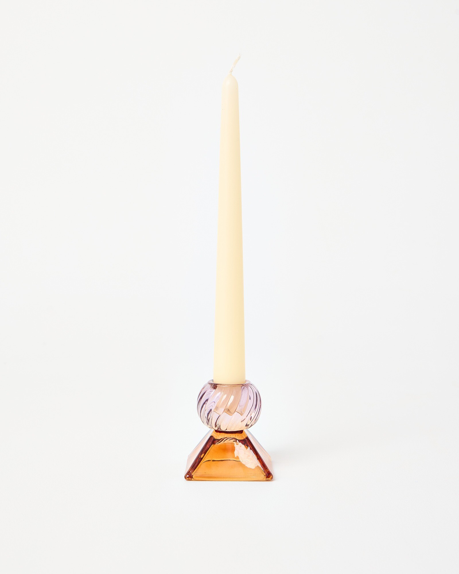 Paloma Geometric Pink Glass Candle Holder | Oliver Bonas | Oliver Bonas (Global)