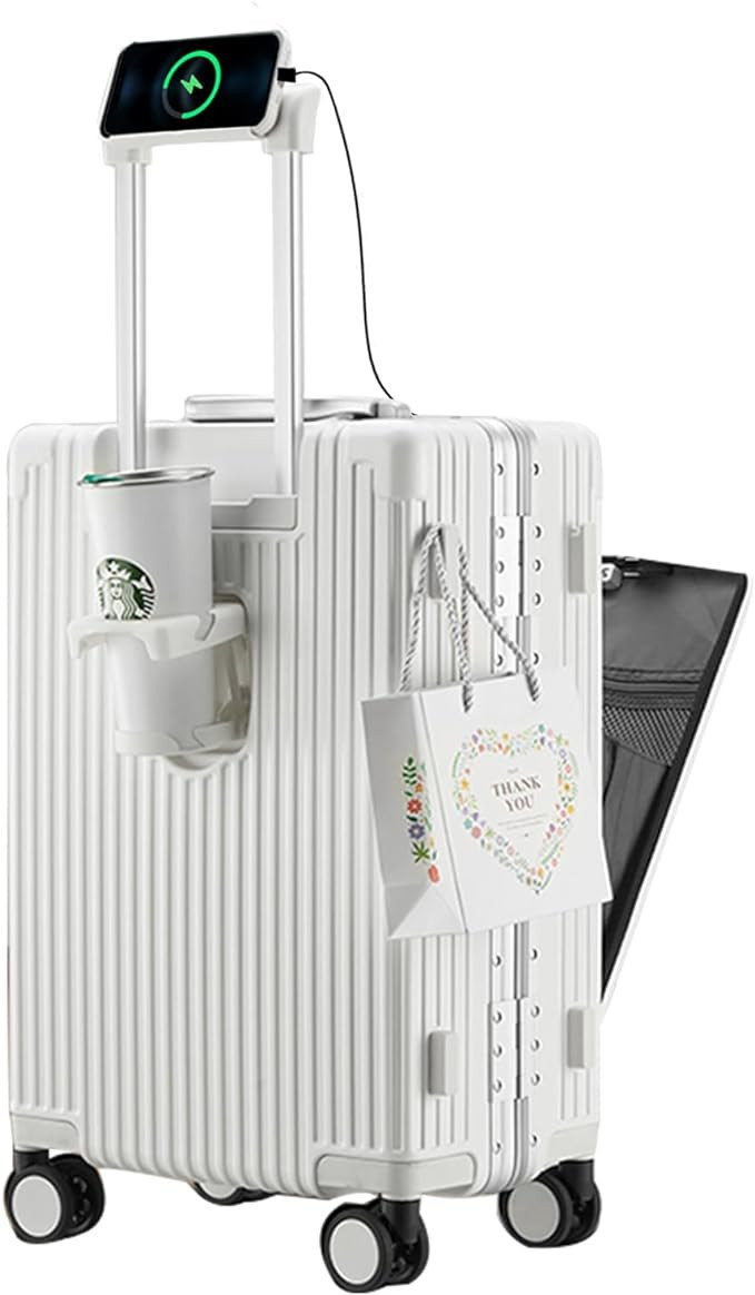 feilario Aluminium Frame Hardside Expandable Spinner Wheel Luggage, Built-In TSA lock Carry on Su... | Amazon (US)