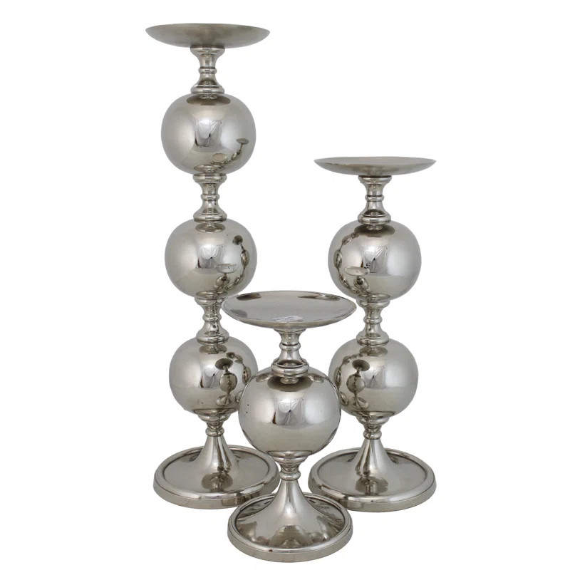 3 Piece Metal Candlestick Set (Set of 3) | Wayfair North America