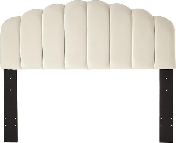 Ball & Cast Tufted Velvet Upholstered Headboard Channel, Queen Full Size Bed Adjusted Height 42-5... | Amazon (US)