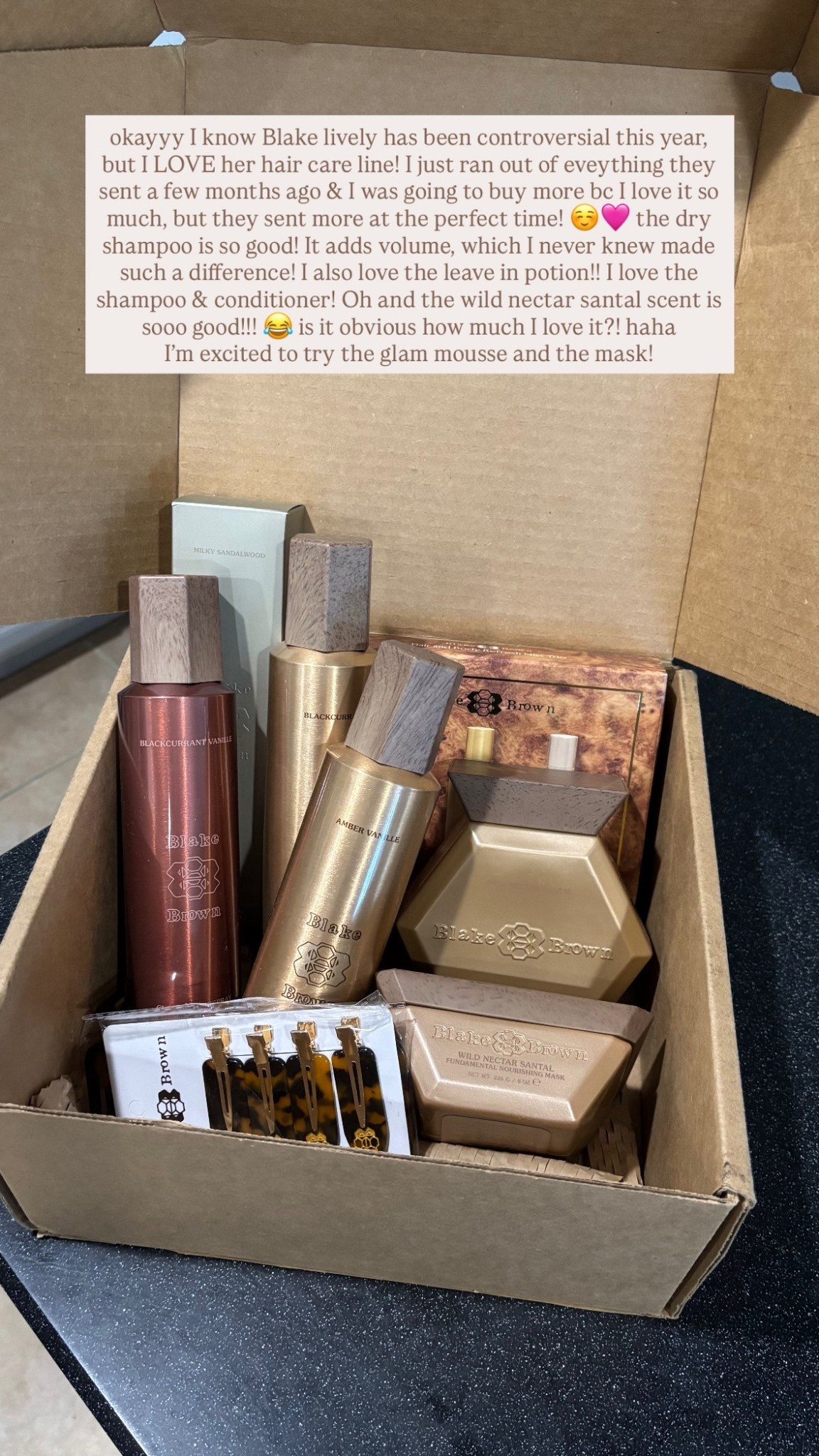 Blake lively hair care from target!! 
all the fragrances smell so amazing! My fave is the wild nectar santal.

I love these products so much I will totally buy them with my own money if not gifted! the dry shampoo, shampoo, nourishing mask and the all in wonder leave in potion!! I linked the exact products I have and was gifted below!!

#LTKBeauty