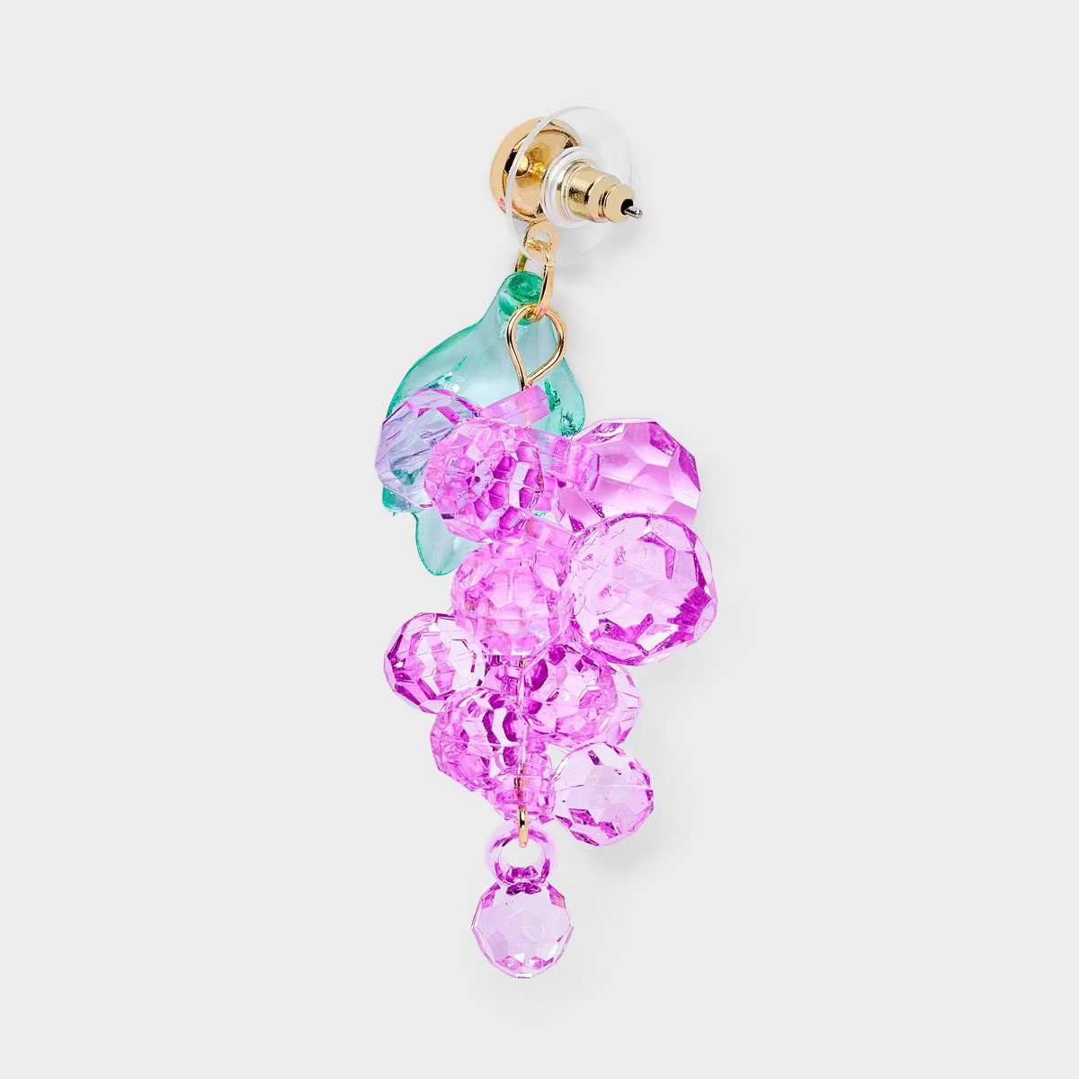 Grape Cluster Drop Earrings - A New Day™ Purple/Gold | Target