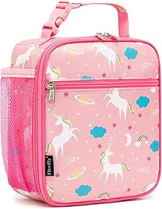 FlowFly Kids Lunch box Insulated Soft Bag Mini Cooler Back to School Thermal Meal Tote Kit for Gi... | Amazon (US)