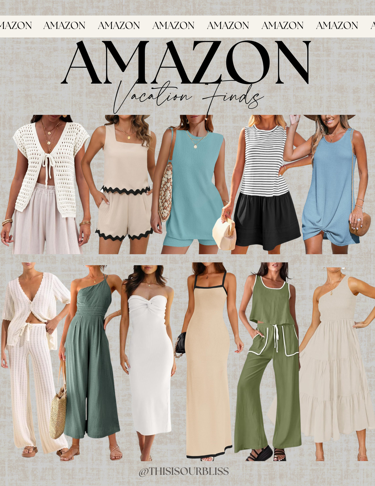Just found these super cute vacation looks from Amazon! If you are heading anywhere tropical soon, these looks are so cute and so many pieces you can mix and match! #resortwear #resortstyle 

 #LTKStyleTip
