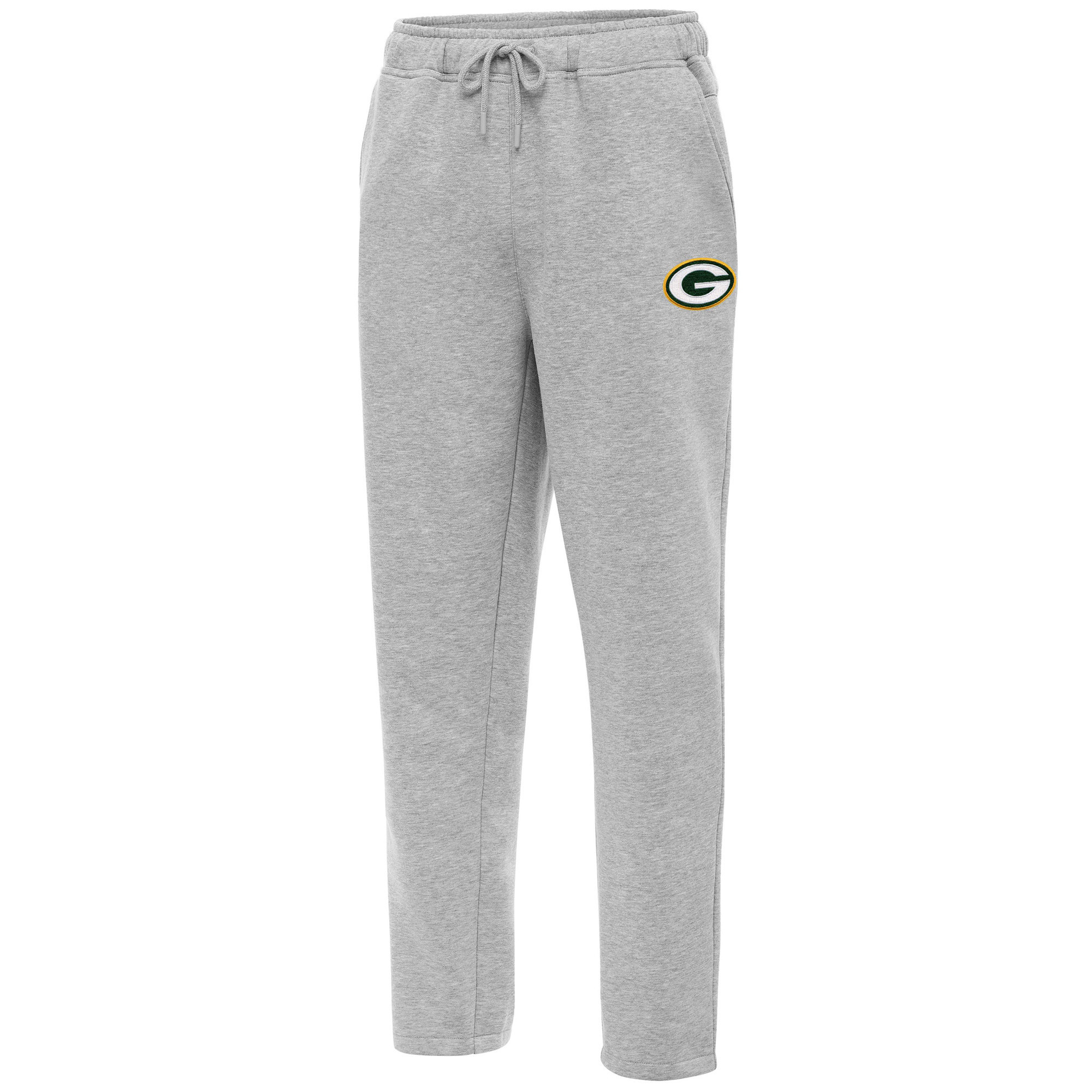 Men's Antigua Heather Gray Green Bay Packers Victory Sweatpants | Fanatics