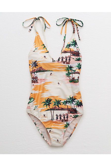 Aerie V One Piece Swimsuit Women's Slumber Party XS | American Eagle Outfitters (US & CA)