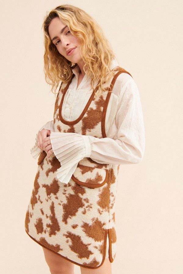 Fleece Cowhide Dress | Nuuly