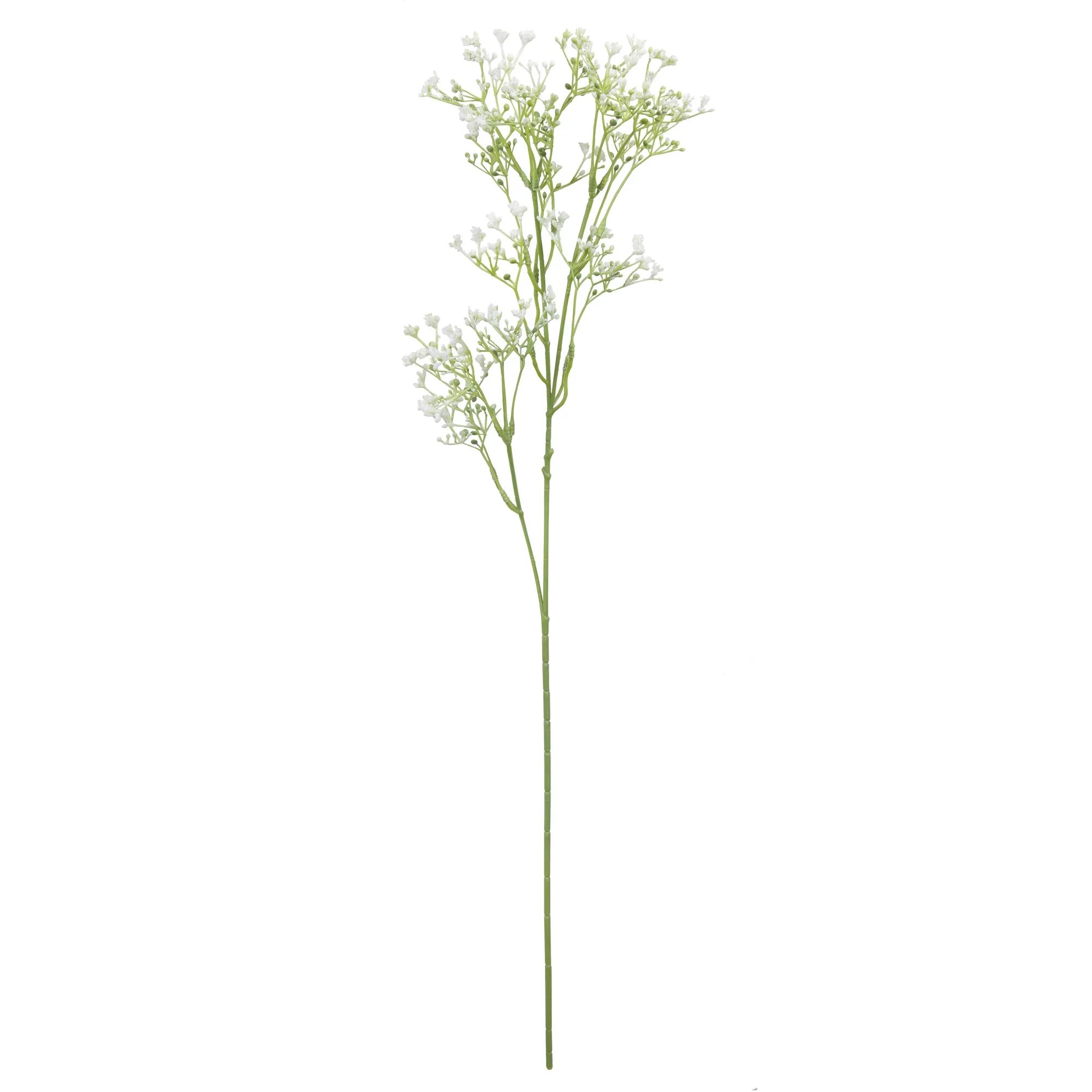 29" Artificial Silk White Gypso Long Stem, by Mainstays | Walmart (US)