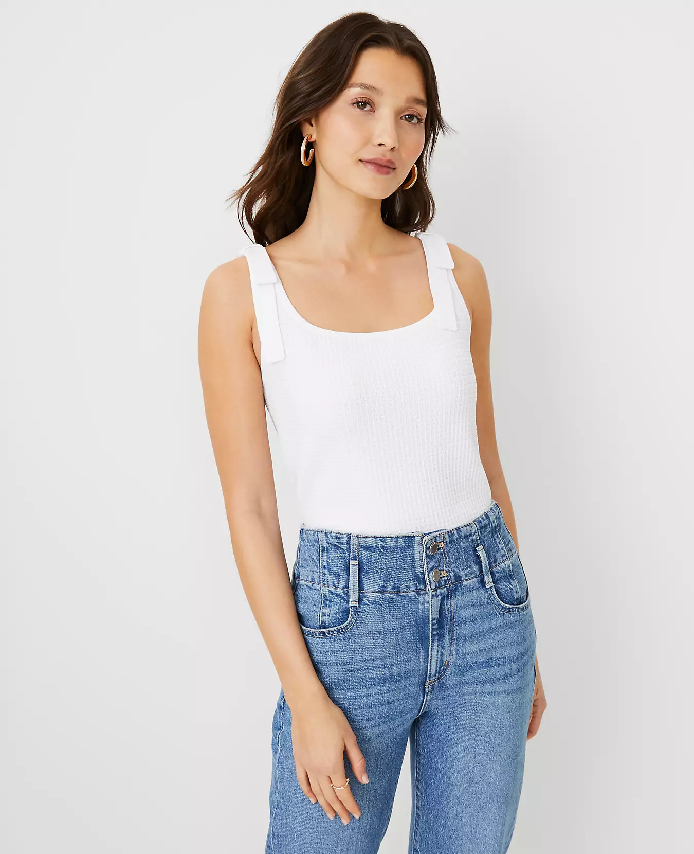 Tie Shoulder Sweater Shell | Ann Taylor | Ann Taylor (US)