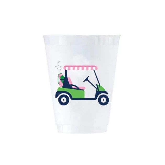 Palm Beach Golf Cart Shatterproof Cups | Cailini Coastal