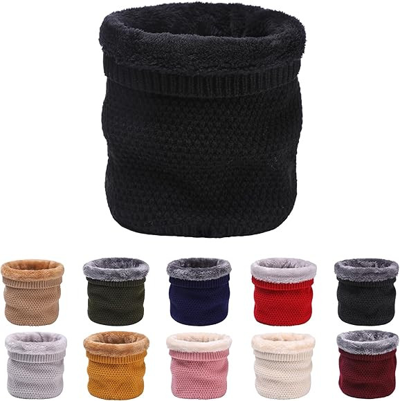 Pukavt Winter Knitted Unisex Neck Gaiter,Men Women Neck Warmer Windproof Ski Face Scarf for Cold ... | Amazon (US)