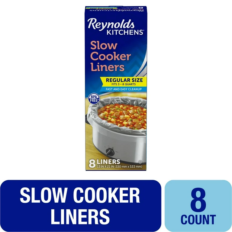 Reynolds Kitchens Slow Cooker Liners, Regular (Fits 3-8 Quarts), 8 Count | Walmart (US)