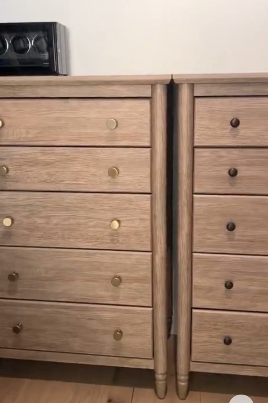 My dresser is restock and on sale!
Sharing a close up of the Walmart Dresser! You can keep the original knobs as is or replace them! I decided to go with gold and ordered a replacement for the 2nd set! 😍 Very decently priced! I also linked the entire collection as well!

#LTKHome #LTKSaleAlert