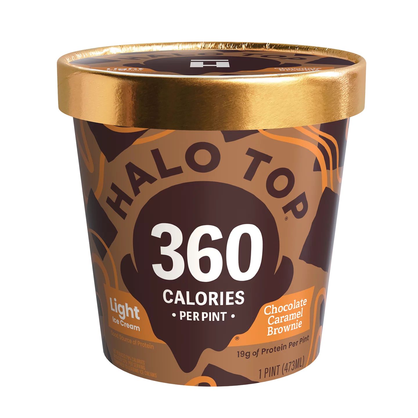 Halo Top Chocolate Caramel Brownie Light Ice Cream, 16 fl oz Pint | Walmart (US)