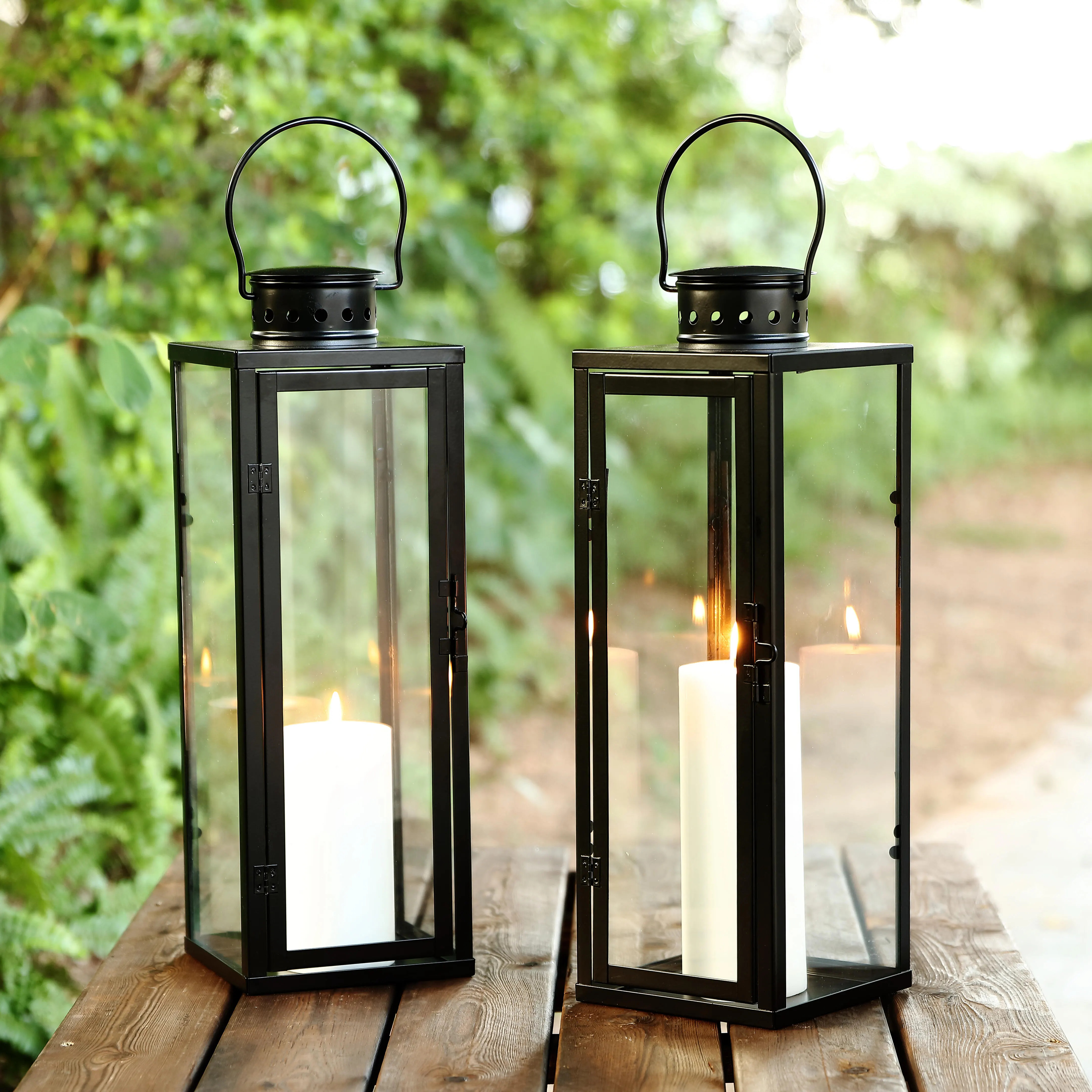 Safavieh Lorient Outdoor Solid Lantern (Set of 2) | Ashley | Ashley