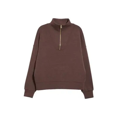 Varley Hawley Half-Zip Sweatshirt in Mushroom at Nordstrom, Size X-Small | Nordstrom