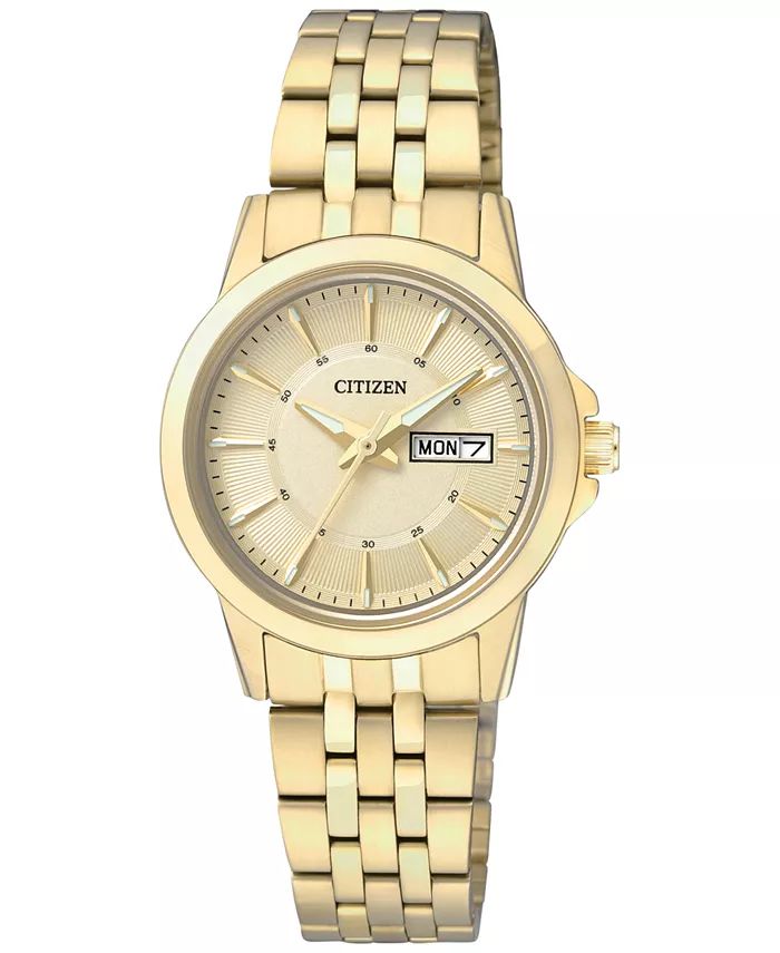Citizen Women's Gold-Tone Stainless Steel Bracelet Watch 27mm EQ0603-59P & Reviews - All Watches ... | Macys (US)