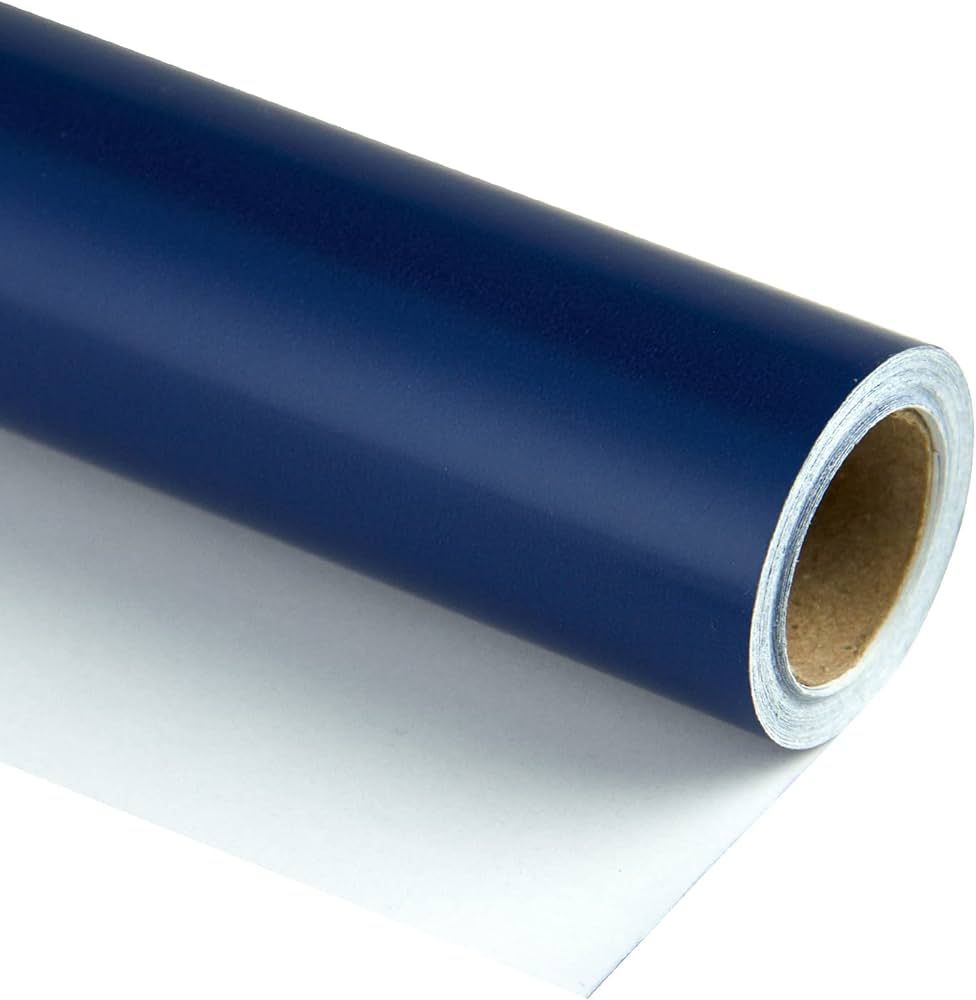 RUSPEPA Navy Blue Wrapping Paper Solid Color - Mini Roll - for Christmas, Wedding, Birthday, Show... | Amazon (US)