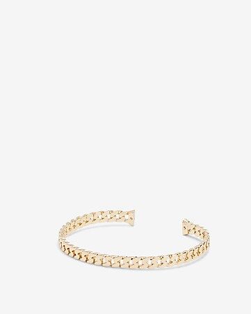chain open cuff bracelet | Express