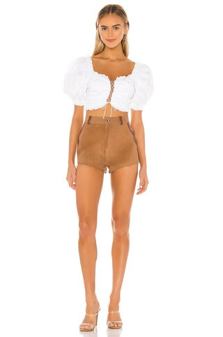 X REVOLVE Bandit Leather Combo Short
                    
                    Understated Leather | Revolve Clothing (Global)