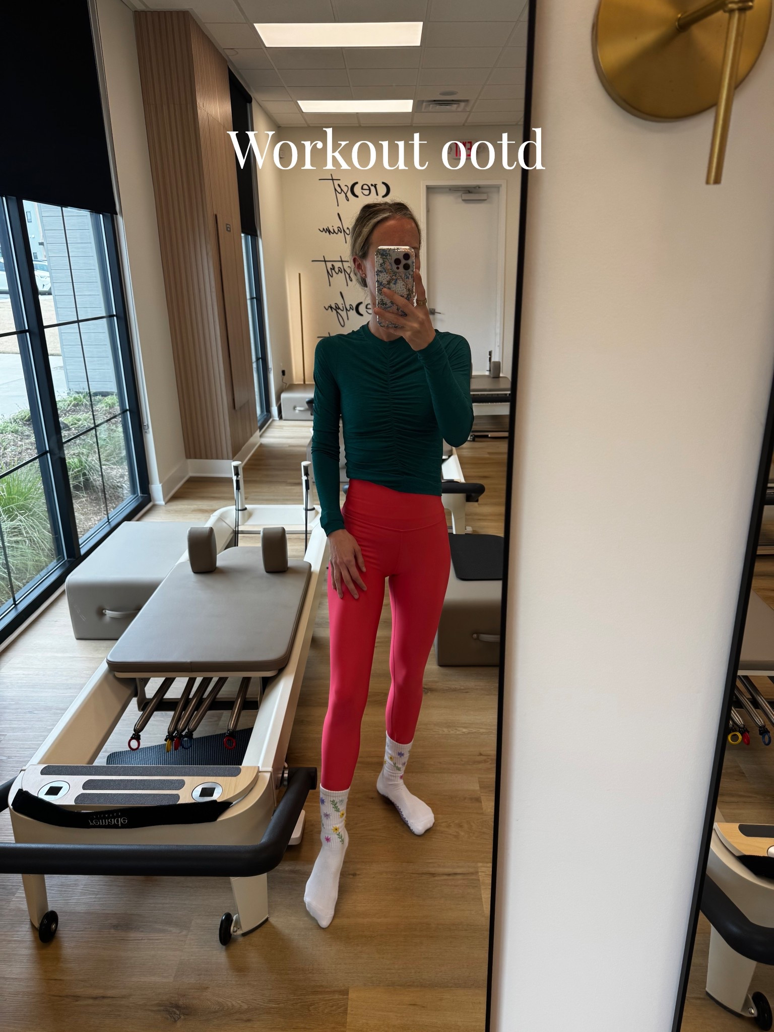 The workout outfit that makes you feel instantly put together 🤍✨ wearing size xs in all pieces  

Wearing Alo leggings with a matching sports bra paired with a ruched semi sheer long sleeve top from Abercrombie’s activewear brand for the perfect layered activewear look that’s flattering, feminine, and functional.

This workout OOTD is soft, sculpting, and elevated enough for Pilates, strength training, walking workouts, or running errands after the gym. The matching set gives that clean athleisure aesthetic while the sheer ruched layer adds a trendy, styled feel without sacrificing comfort.

Perfect for women in their 30s who want workout clothes that feel stylish, confidence boosting, and easy to wear beyond the gym.

#LTKfit #LTKActive #WorkoutOOTD #AloYoga #AbercrombieStyle #AthleisureOutfit #PilatesOutfit #GymStyle #MatchingWorkoutSet #WomenInTheir30s #ActivewearStyle #FitnessFashion #WellnessLifestyle #HotGirlWalk #EverydayAthleisure

#LTKdayinmylife #LTKfitnessgoals #LTKootd