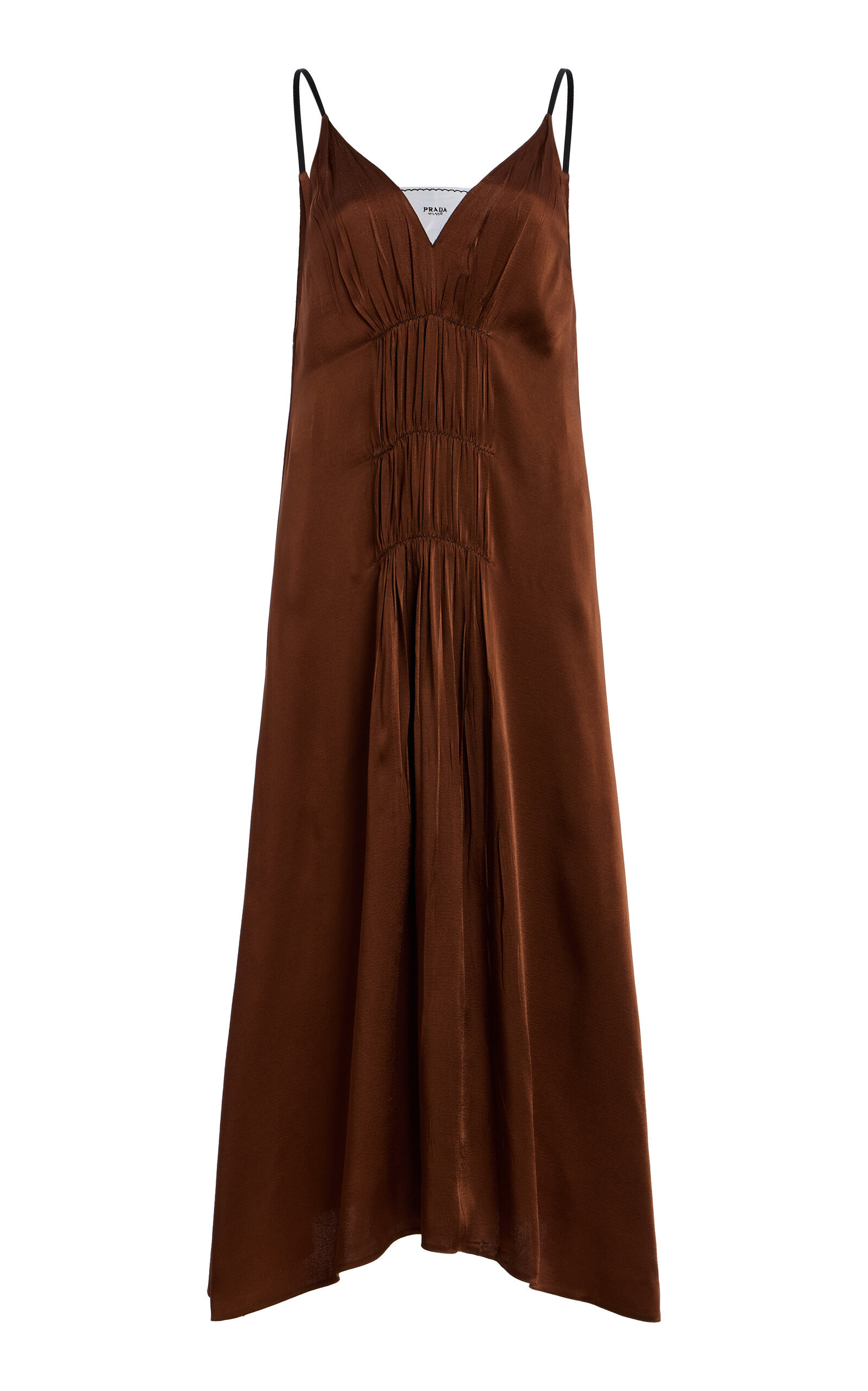 Prada Crepe-Satin Midi Dress - Moda Operandi | Moda Operandi (Global)