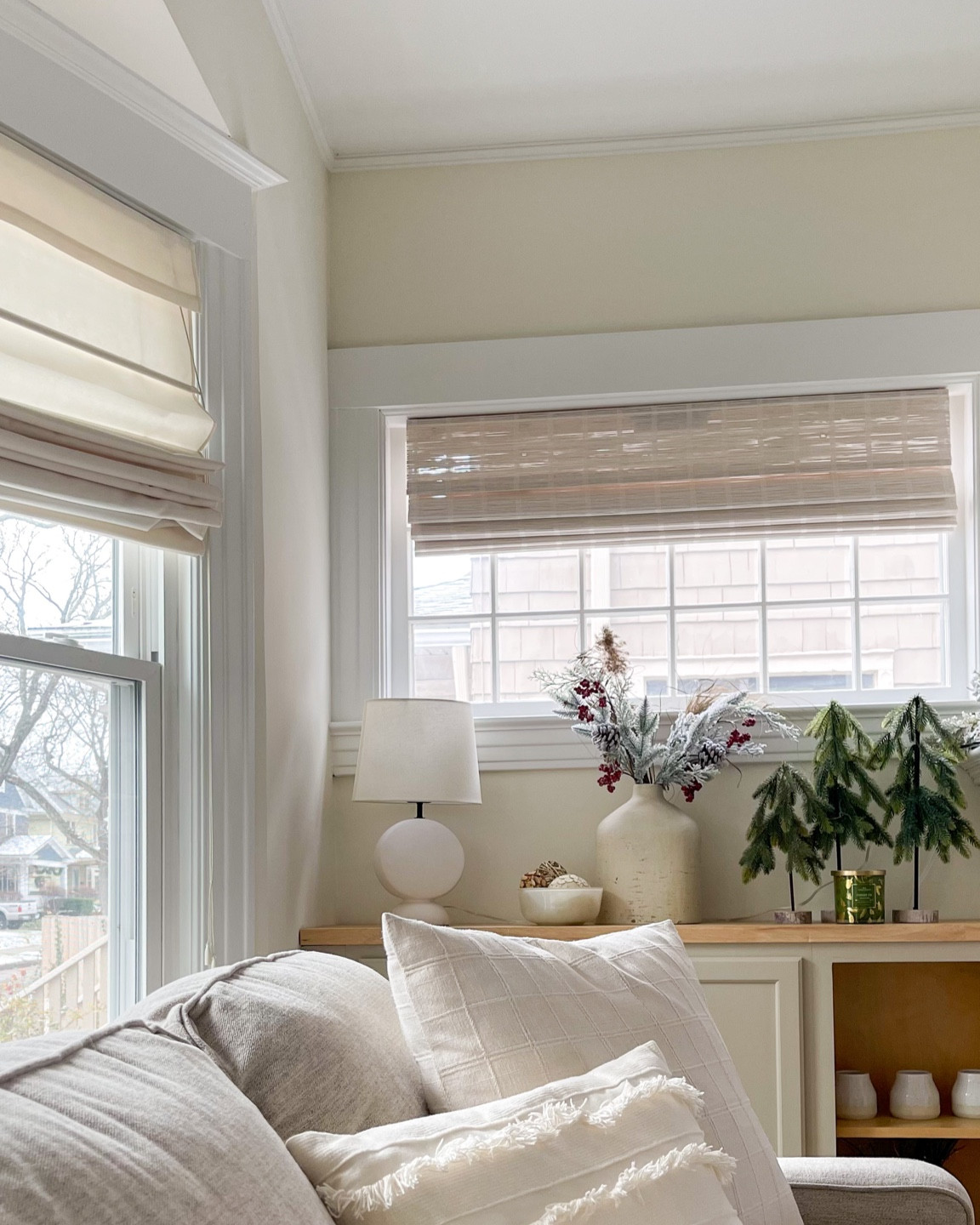 Neutral living room details during the holidays #decor #interiors #white #neutral 

#LTKhome #LTKSeasonal #LTKHoliday