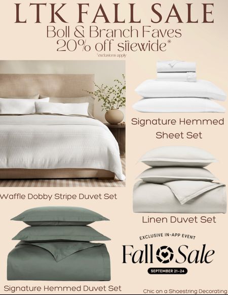 These Boll & Branch are the absolute best sheets and bedding. They are a bit of a splurge but the softest sheets ever and extremely high quality. They will last you forever and you will never want any other sheets. This is a great sales don’t miss it!

#chiconashoestringdecorating #bedding #cozybedding 

#LTKsalealert #LTKSale #LTKhome
