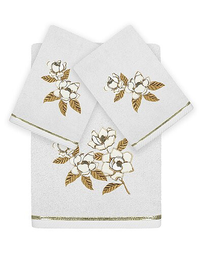 Maggie 3pc Embellished Turkish Cotton Towel Set | Gilt & Gilt City