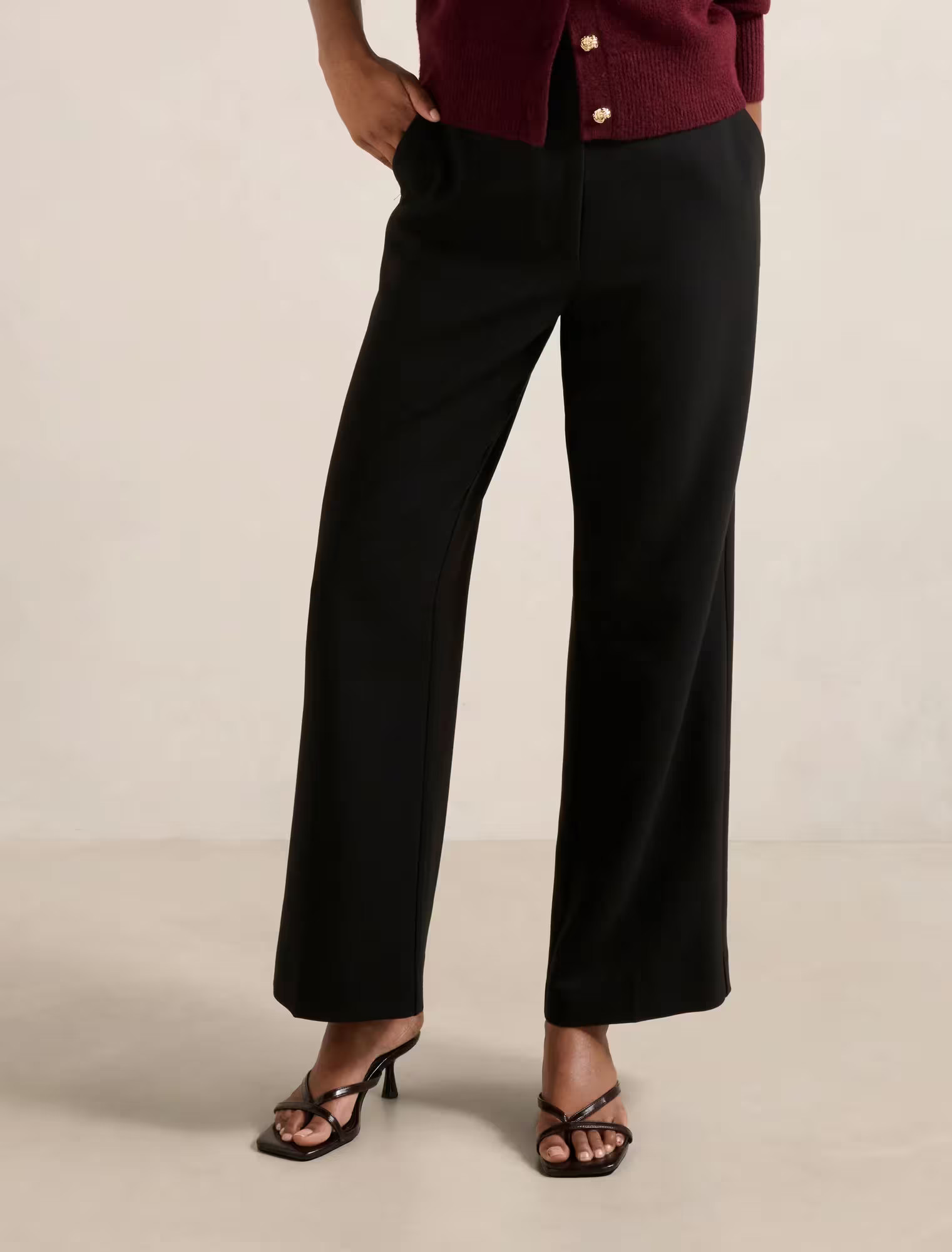 Freya Petite High-Waisted Wide-Leg Pants | Forever New (AU)