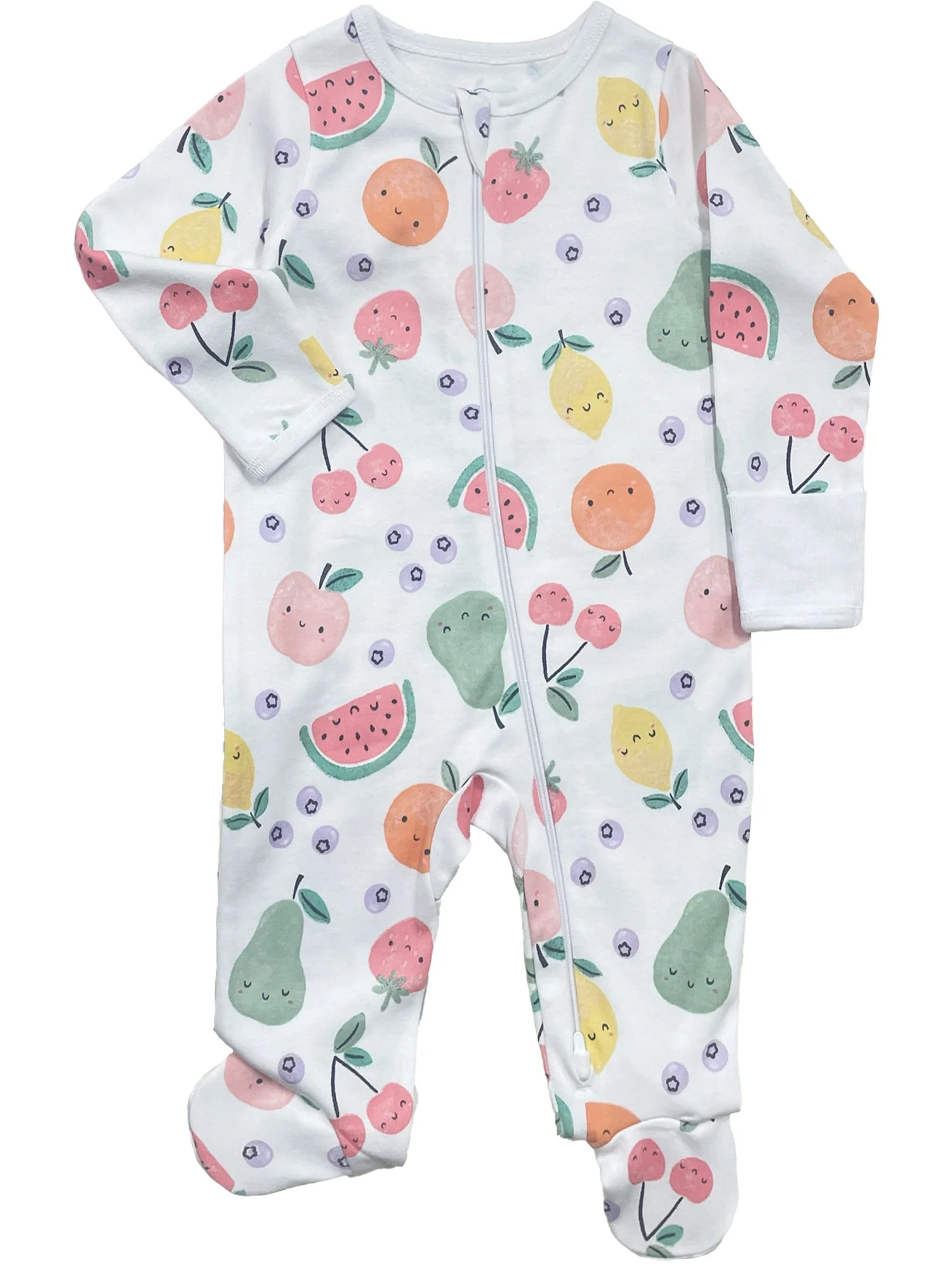 Wonder Nation Baby Gender Neutral Zip Front Footed Sleep N Play Pajamas, Sizes Preemie-6/9 Months | Walmart (US)