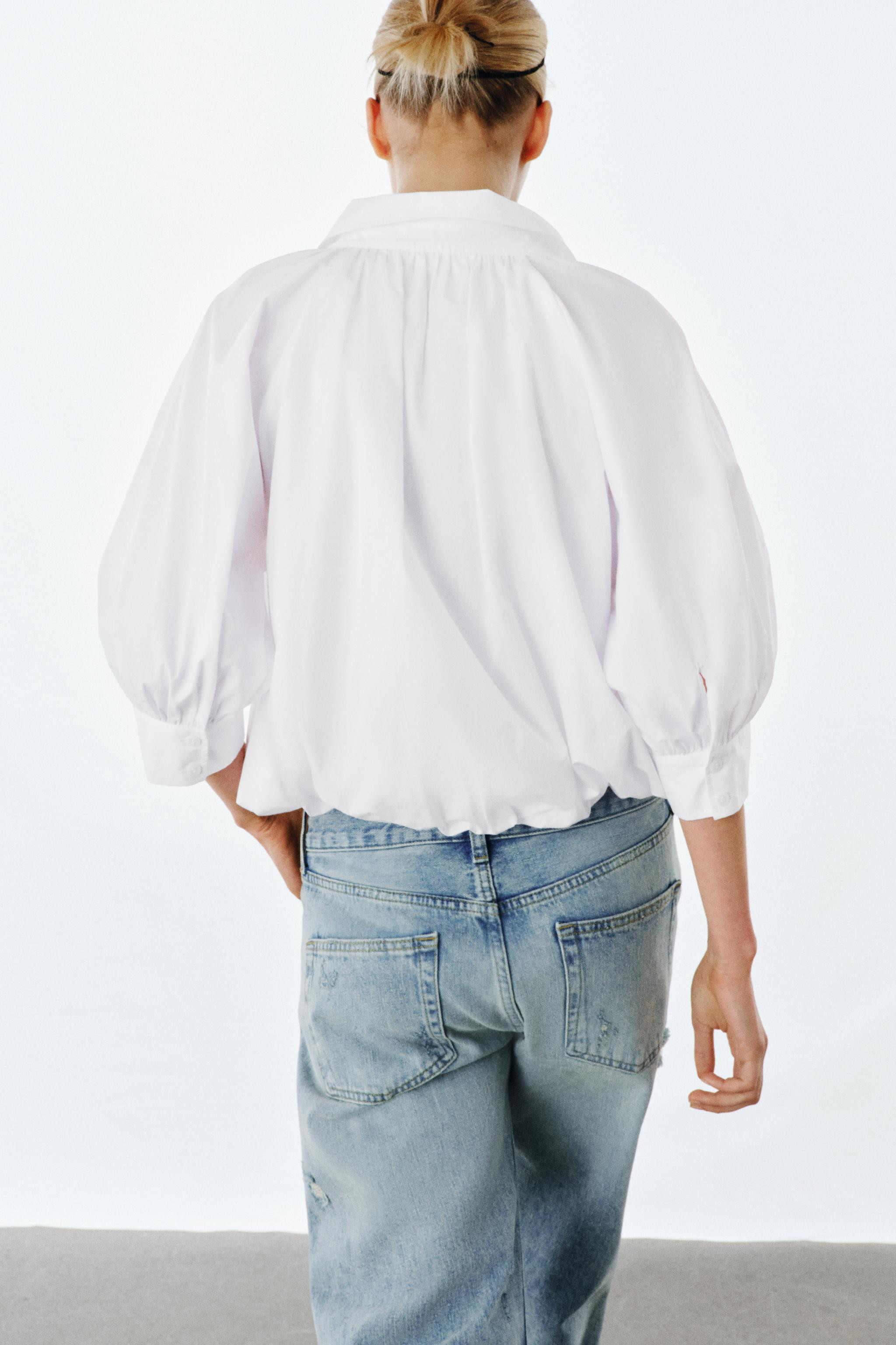 PUFF SLEEVE SHIRT ZW COLLECTION | Zara US