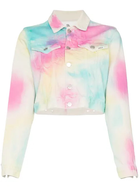 Jordacherainbow tie-dye denim jacket | FarFetch Global