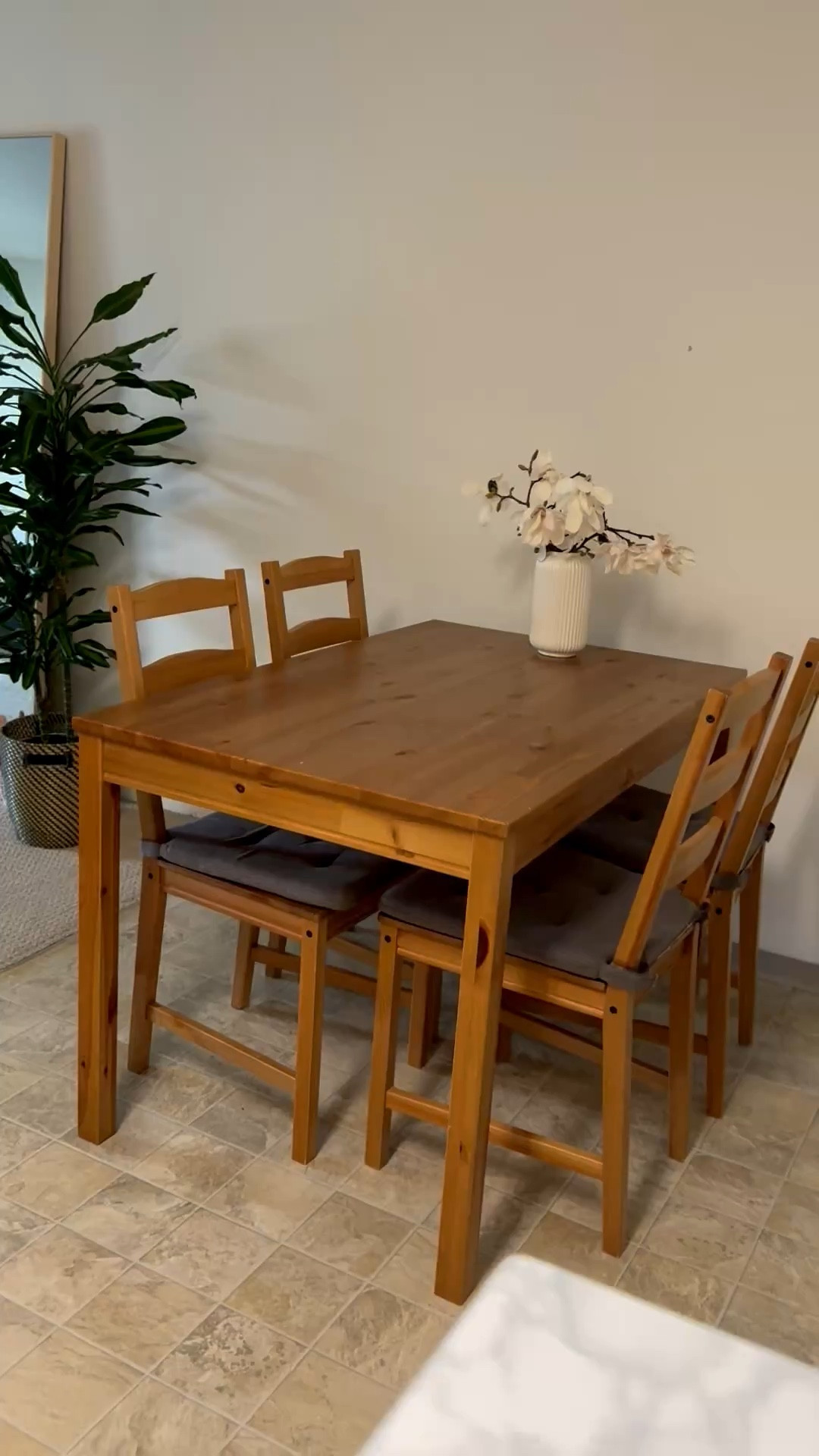 Simple dining space with warm wood tones 🤍
Linked similar table, chairs & decor for a cozy everyday look.

#LTKhome #cozyhome #neutraldecor #diningroom #homeinspo

#LTKU #LTKHome #LTKSeasonal