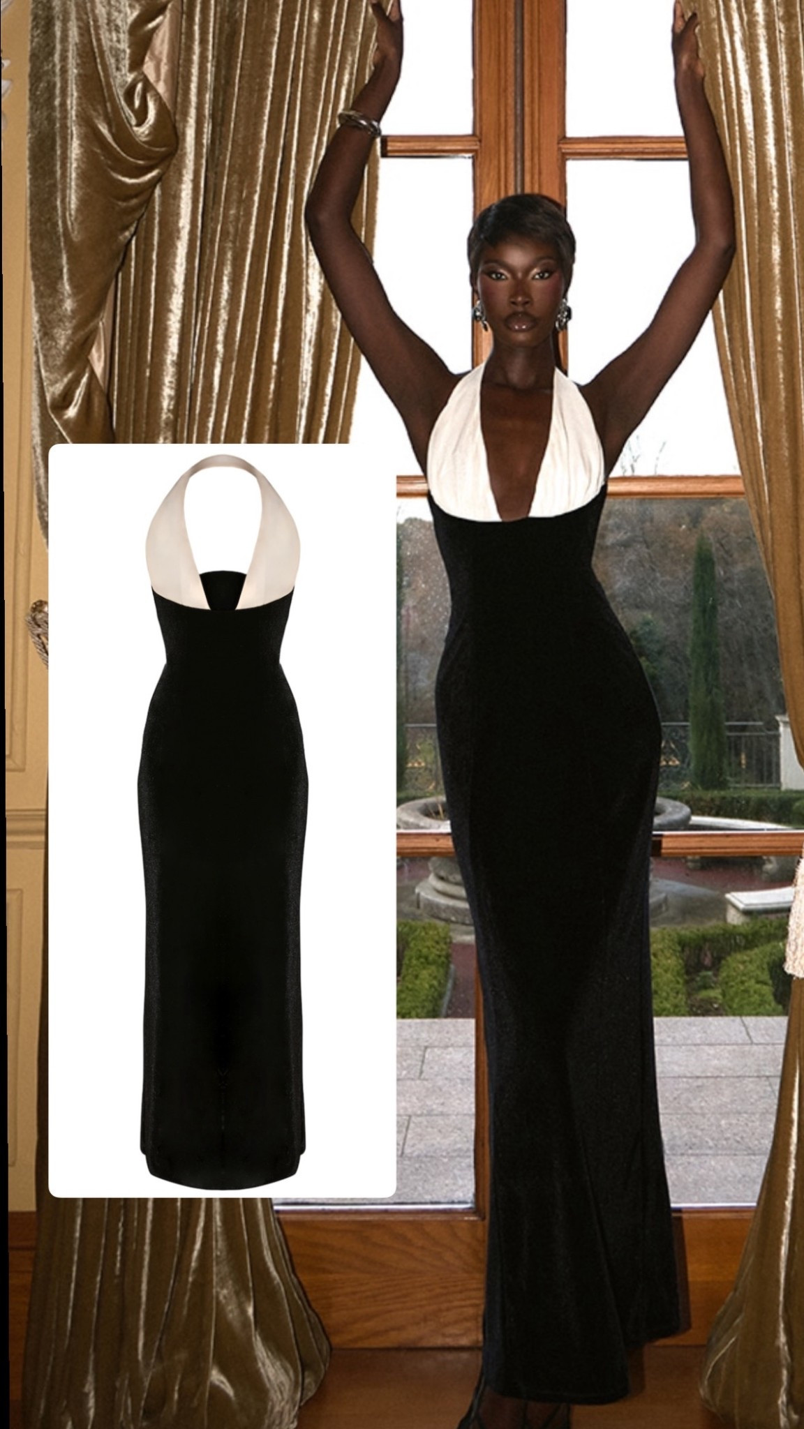 Elegant maxi dress that fits like a glove. This dress gives strong and beautiful vibe 🖤

#LTKgrwm #LTKHoliday #LTKFindsUnder100