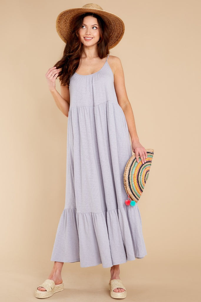 Lido Slub Lavender Ash Maxi Dress | Red Dress 