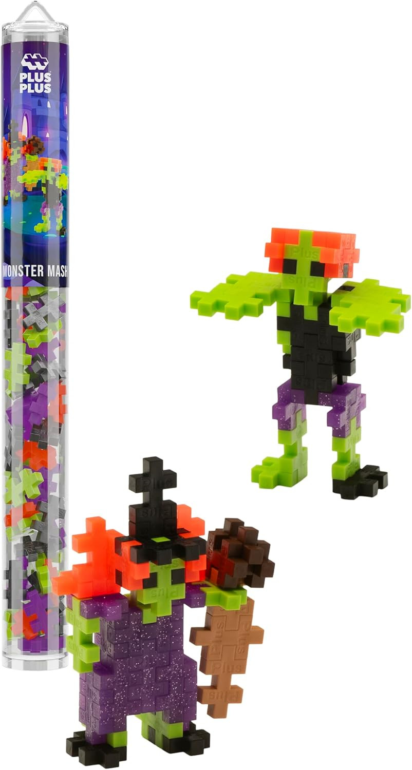 PLUS PLUS Monster Mash Tube - 3D Puzzle Building Block Set, Zombie & Witch | Amazon (US)